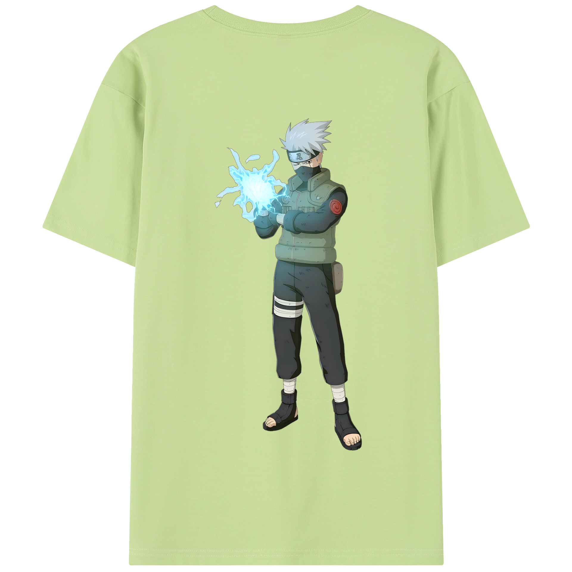 （画像用） NARUTO -ナルト- はたけ カカシ Hatake Kakashi 綿100％半袖Tシャツ（背面プリント）